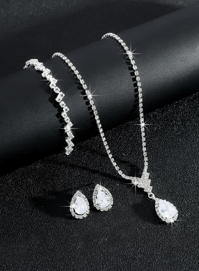 Take Two 3-Piece Embellished Necklace, Bracelet And Earrings Jewelry Set